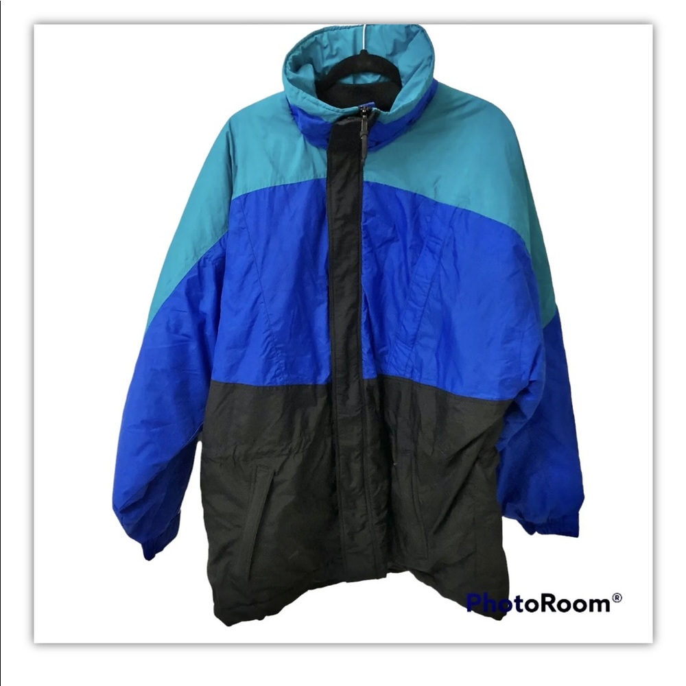 Men’s Ski Jacket Size Extra large Blue Black Men’s Long Sleeved Lined